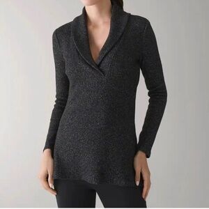 White House Black Market Shawl Snit Tunic Black NWT Small